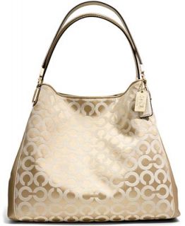 COACH MADISON SMALL PHOEBE SHOULDER BAG IN OP ART SATEEN FABRIC