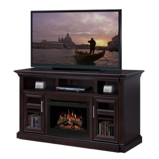 Bailey 66 TV Stand with Electric Logs Fireplace