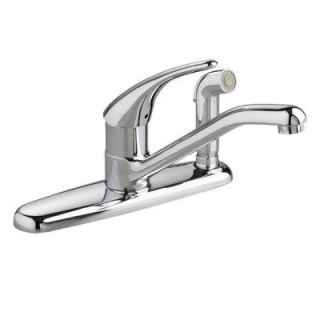 American Standard Colony Soft Single Handle Standard Kitchen Faucet with Side Sprayer in Polished Chrome 4175.503.002