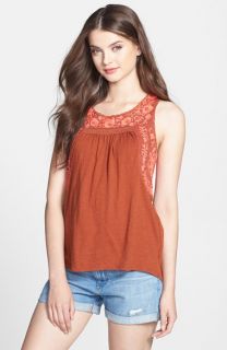 Lucky Brand Rosalina Embroidered Top