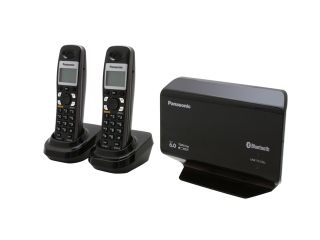 Panasonic KX TH1212B 1.9 GHz DECT 6.0 2X Handsets Link to Cell Expandable Bluetooth Enabled Phone System