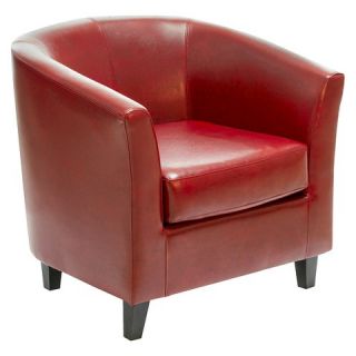Christopher Knight Home Preston Oxblood Red Bonded Leather Tub Club