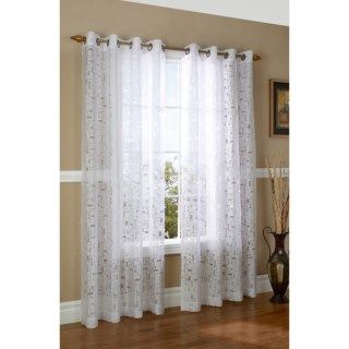 Couture Triumph Burnout Curtains   104x84", Grommet Top, Semi Sheer 6214F 44