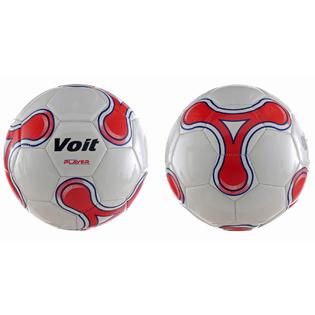 Voit Player Official Size 4 Soccer Ball White/Red Graphic   Fitness