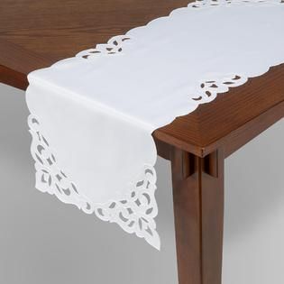 Essential Home Scroll Cutwork Table Runner   Home   Dining