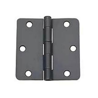 Global Door Controls 3.5 in. x 3.5 in. Oil Rubbed Bronze Plain Bearing Steel Hinge with 1/4 in. Radius (Set of 2) CP3535R1/410B 2