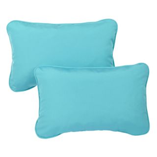 Aruba Blue Corded Indoor/ Outdoor 13 x 20 inch Pillows with Sunbrella