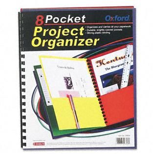Oxford Elegant Stripe Eight Pocket Organizer   Office Supplies