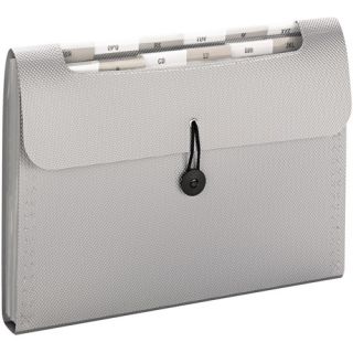 Smead Step Index Letter Size 12 Pocket Organizer, Silver