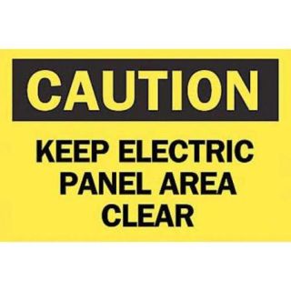 BRADY 43089 Caution Sign, 7 x 10In, BK/YEL, ENG, Text
