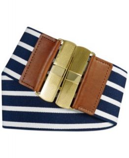 Lauren Ralph Lauren Winward Striped Stretch Belt