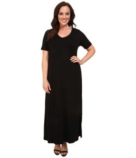 Karen Kane Plus Plus Size V Neck T Shirt Dress Black