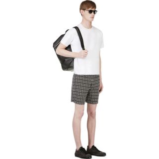 Marc by Marc Jacobs Black & White Frocked Cotton Shorts