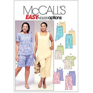 McCall's Women's Top, Tunics, Shorts and Capri Pants, RR (18W, 20W, 22W, 24W)
