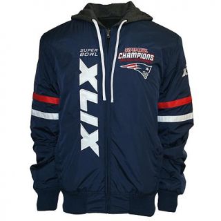 Super Bowl XLIX Champions Reversible Windbreaker/Fleece Full Zip Hoodie   Patri   7716554