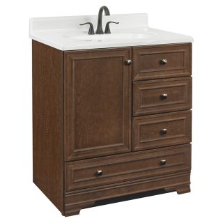 Project Source Bark Traditional Bathroom Vanity (Common 30 in x 22 in; Actual 30 in x 21 in)