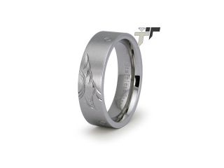 Stainless Steel Ladies Ring w/ Engrave