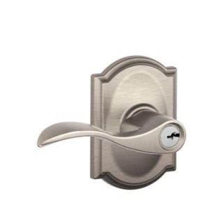 Schlage Camelot Collection Accent Satin Nickel Keyed Entry Lever F51 V ACC 619 CAM