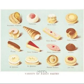 Variety of Fancy Pastry Poster Print (14 x 11)