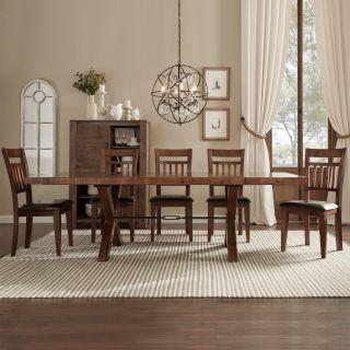 TRIBECCA HOME Inverness Warm Oak Turnbuckle Extending Dining Table
