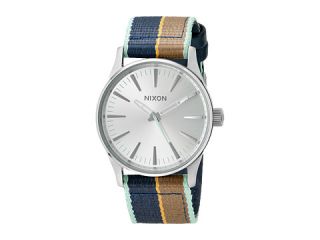 Nixon The Sentry 38 Nylon Silver/Navy Stripe