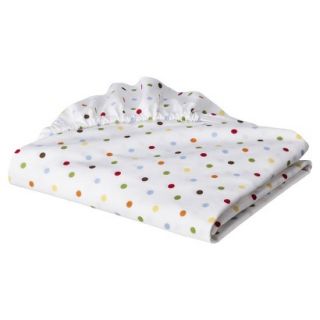 Bacati Multi with chocolate Baby & Me Dots Crib fitted sheet