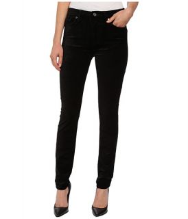 7 For All Mankind The High Waist Skinny In Black Velvet Black Velvet