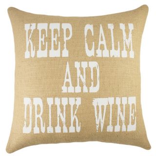 TheWatsonShop Keep Calm And Drink Wine Throw Pillow