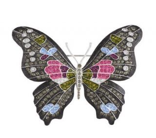 Joan Rivers Crystal Fantasy Butterfly Pin —
