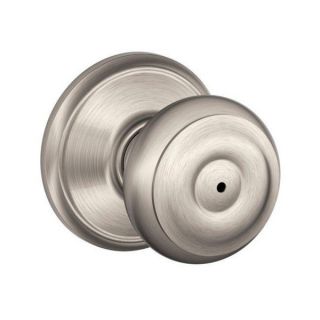Schlage Georgian Satin Nickel Privacy Bedroom and Bathroom Doorknob