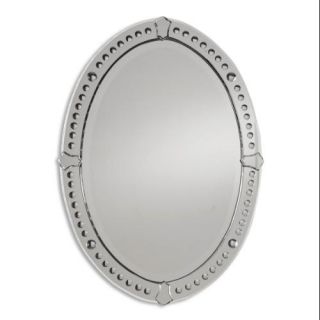 34" Looking Glass Style Frameless Oval Beveled Wall Mirror