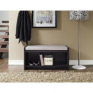 Home Furnishings Penelope Entryway Storage Bench with Cushion   Home