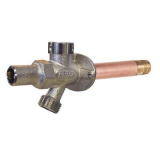 Prier Products 1/2 in. x 4 in. Brass MPT x SWT Loose Key Frost Free Anti Siphon Outdoor Faucet Hydrant C 244D04
