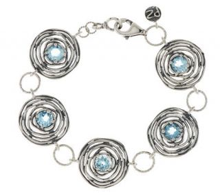Or Paz Sterling Blue Topaz Textured Bracelet —