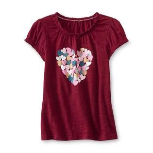 Toughskins Girls Ruffled Graphic T Shirt   Hearts   Kids   Kids