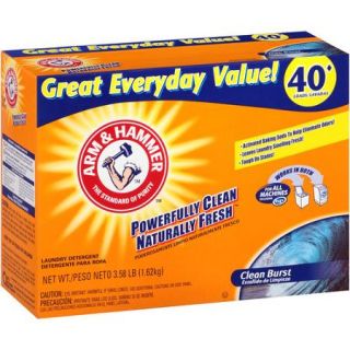 Arm & Hammer Clean Burst Laundry Detergent Powder, 40 loads, 57.28 oz