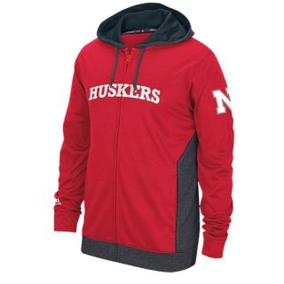 adidas College Lightweight Full Zip Hoodie   Mens   Basketball   Clothing   Nebraska Cornhuskers   Red