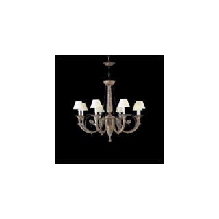 Menorca Eight Light Traditional Chandelier in Ancient Silver by Zaneen
