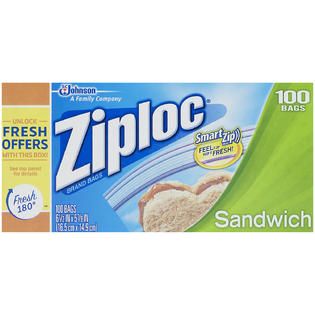 Ziploc Sandwich Bags 100 CT BOX   Food & Grocery   Food Storage