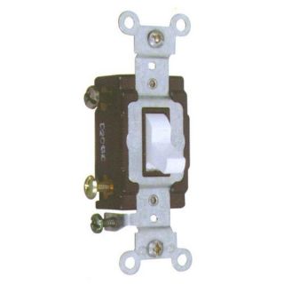 Morris Products 20A 120/277V Commercial Single Pole Toggle Switch in White (Set of 3)