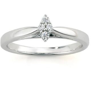 Always & Forever Platinaire Diamond Accent Cluster Marquise Shaped Engagement Ring