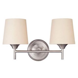 Westinghouse Parker Mews 2 Light Brushed Nickel Wall Fixture 6226100