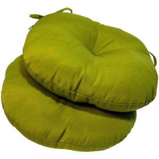 Greendale Home Fashions 15" Round Outdoor Bistro Chair Cushion, Set of 2, Kiwi