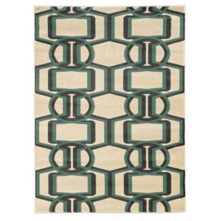 Linon Rugs Roma Bridle Grey/Turquoise Rug