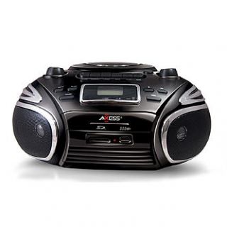 Axess Portable AM/FM Radio, CD/ Player, USB/SD & Cassette Recorder