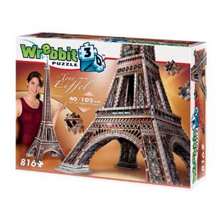 Wrebbit Eiffel Tower 3D Puzzle 816 Pcs   Toys & Games   Puzzles   3 D