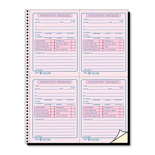 TOPS Message Forms, 5 1/2 x 3 7/8, 400 Set Book   Office Supplies
