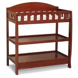 Delta Children Dark Cherry Changing Table with Pad   Baby   Baby