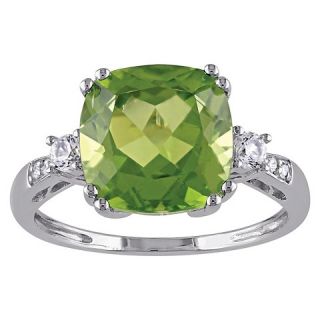 Allura 5.4 CT. T.W. Peridot and .18 CT. T.W. Simulated White Sapphire