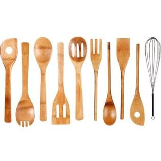 Cook N Home 10 Piece Bamboo Utensil Set   Home   Kitchen   Food Prep
